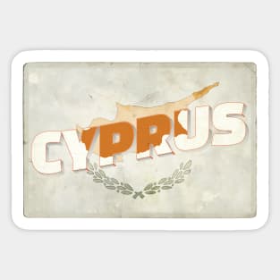 Cyprus Vintage style retro souvenir Sticker